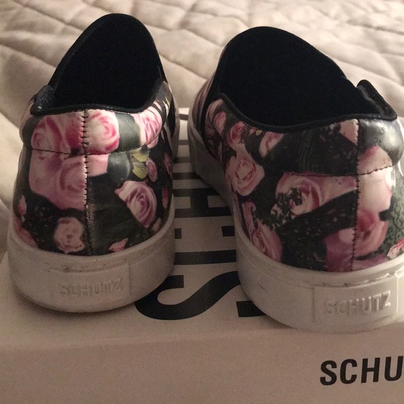 Schultz flower print leather slip on sneakers 9US - Picture 4 of 8